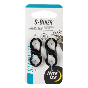 Mosquetones Nite-Ize LSBM-11/01-2R3 Microlock S-Biner BLK