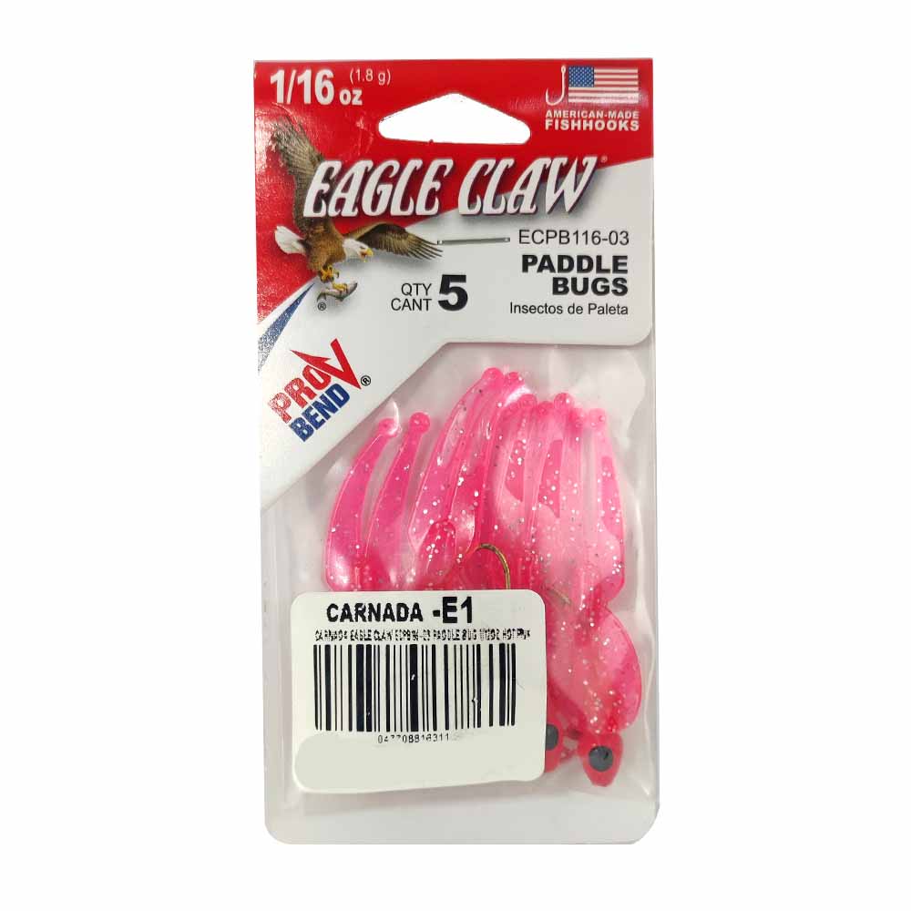 Carnada Eagle Claw ECPB116-03 Paddle Bug 1/12 OZ Hot Pink