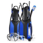 Aletas TYR LVMSF L 422 Voyager Mask Snorkel Set BL/BK