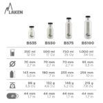 Botella Laken Basic Steel 500ML Tapón Negro - Image 6