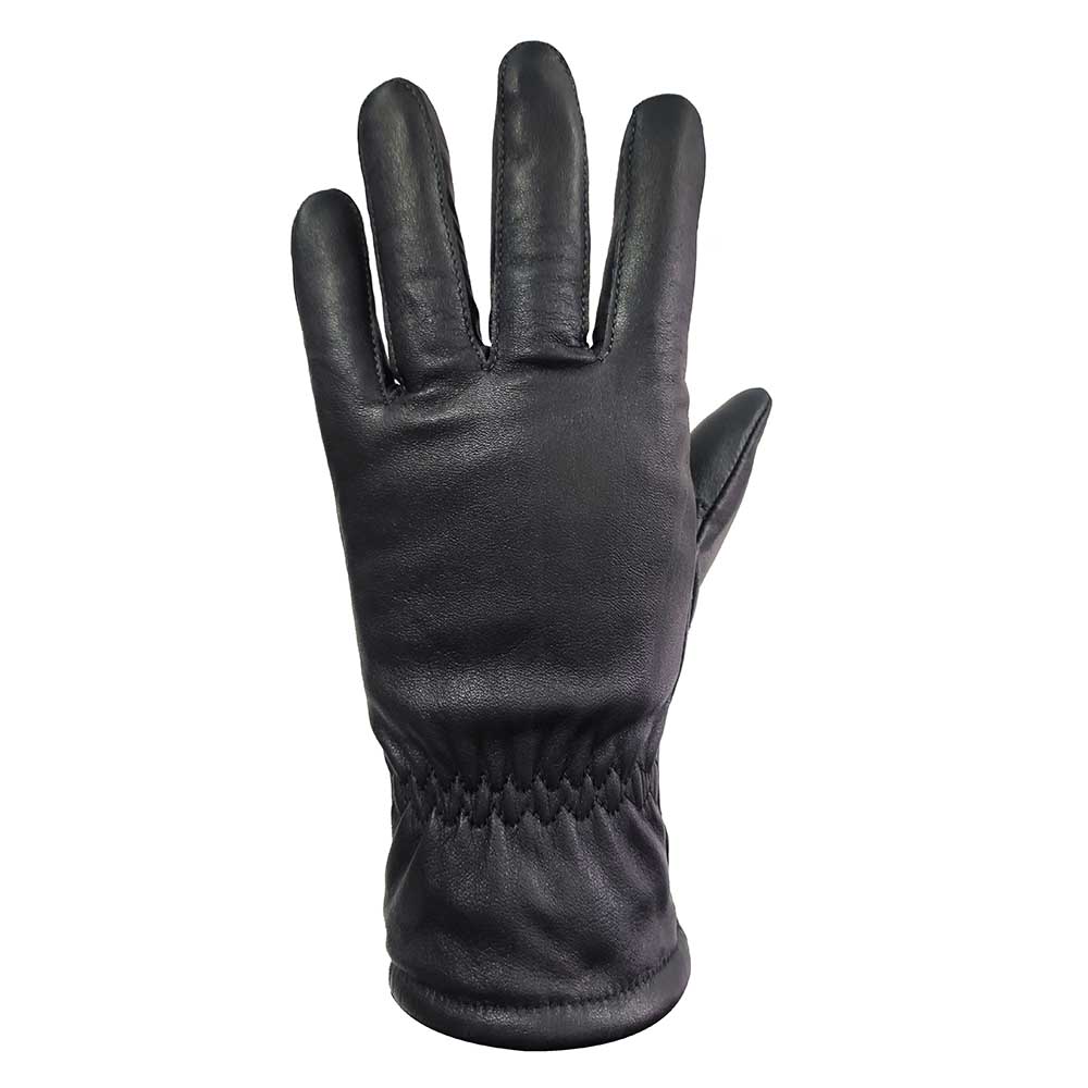 Guantes-E4a.jpg Guantes Cuero Ejecutivo Mujer Negro - Image 1