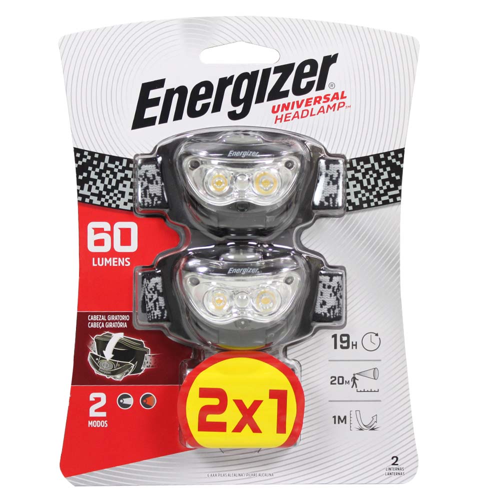 Linternas-E10.jpg Linterna Energizer E3033560500 2 Pack HL 3 Led + 6 Pilas - Image 1