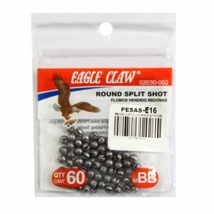 Pesas Eagle Claw 02030-002 #BB Removable Slit Shot 60PCS