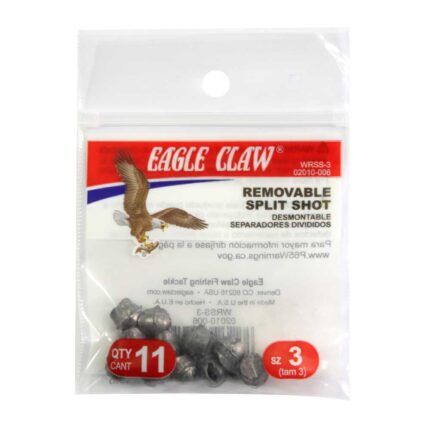 Pesas Eagle Claw 02010-006 #3  Removable Slit Shot 11 PCS